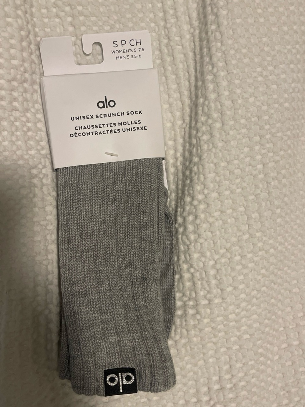 ALO Yoga Unisex Scrunch Sock - Light Gray